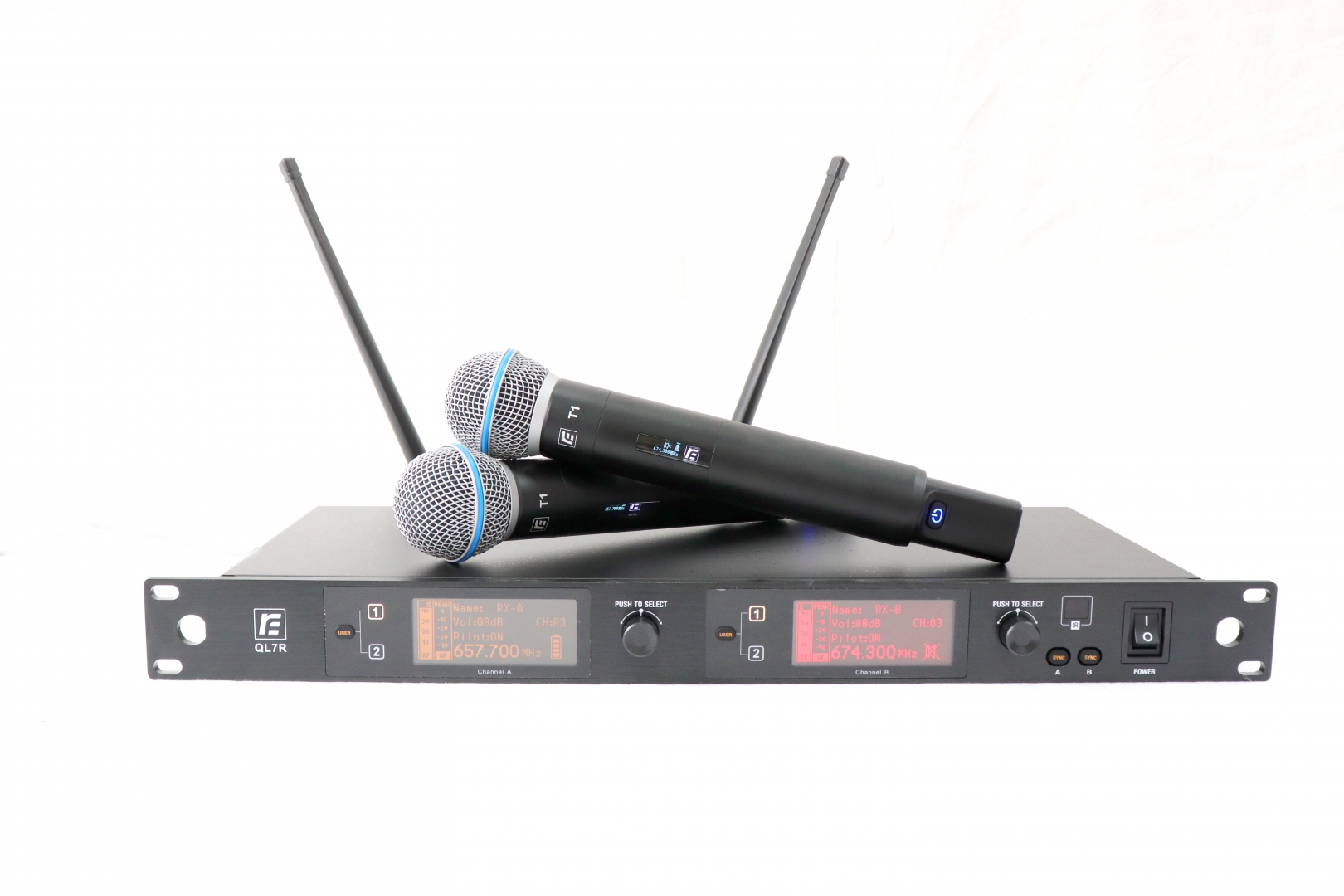 RFIntell QL7R/T1-B 720,500-754,000 МГц 2-канальная радиосистема с 2-мя ручными микрофонами в Лобне