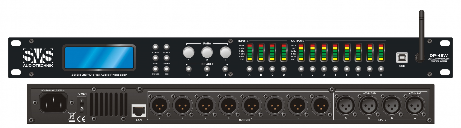 SVS Audiotechnik DP-48W Цифровой процессор: 4 входа 8 выходов в Лобне