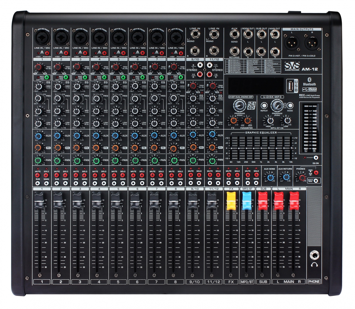 SVS Audiotechnik mixers AM-12 Микшерный пульт аналоговый, 12-канальный в Лобне