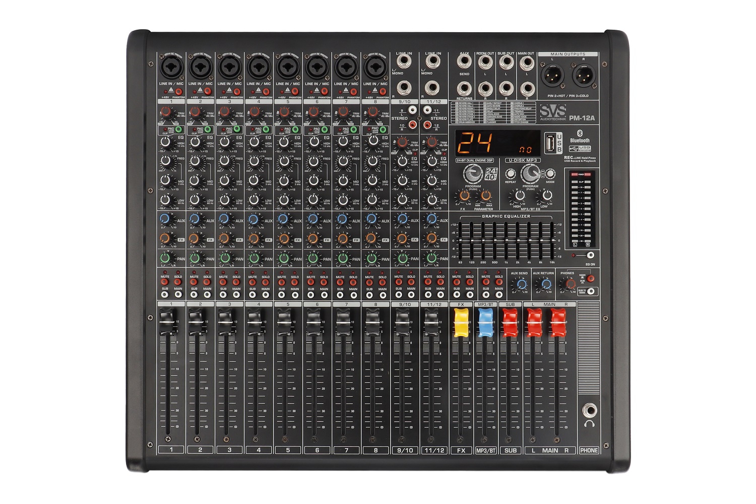 SVS Audiotechnik mixers PM-12A Активный аналоговый микшерный пульт, 12-канальный в Лобне
